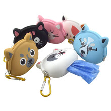 dogstory物外出硅胶垃圾盒 训练袋猫狗户外便携挂扣腰包拾便器 黄色