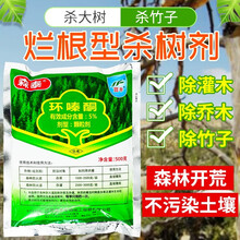 瀚鑫 蓝丰环嗪酮 除草烂根剂杀树王除树剂杀大树烂根杀竹剂灭竹子烂根杂竹净农药除草剂 一桶（500g*20袋）