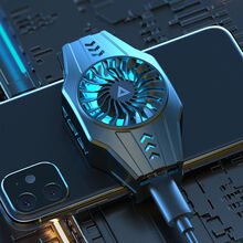 牛壳壳手机散热器发热双效降温神器直播支架半导体制冷王者吃鸡游戏风冷 【】静音手机散热背夹】磨砂黑 标配Typec数据线