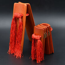 快板儿童成人小学生幼儿园用竹板德云社演奏初学入门天津响板 成人红色(套)