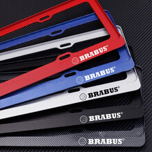 新交规 奔驰车牌边框ACES级GLCGLE GLBA180 C200LE260LAMG牌照架 巴博斯(备注黑白红银蓝)