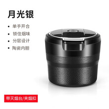 适用于日产新轩逸奇骏逍客天籁骐达劲客蓝鸟途乐途达汽车载烟灰缸 日产专用 （陶瓷内胆）月光银