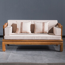 寻古红木家具非洲鸡翅木（学名：非洲崖豆木）沙发实木新中式客厅原木全实木沙发椅组合 双人座/长沙发