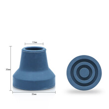 礼达康 加厚防滑耐磨拐棍腋下拐杖手杖配件木双拐脚垫胶头橡胶皮拐头 12号灰色/一个装