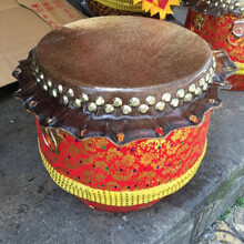 伊薇【保价30天】佛山 12 14 16 18 20寸 舞狮南狮醒锣鼓龙舟鼓 22寸红色鼓身配鼓棒