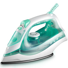 家用蒸汽电熨斗手持式迷你电烫斗小型便携式烫衣服熨烫机 果绿色特氟龙底板
