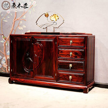 质木匠 红木家具 印尼黑酸枝（学名：阔叶黄檀）新款餐边柜新中式餐边柜餐厅柜储物柜 138*42*86cm 双门