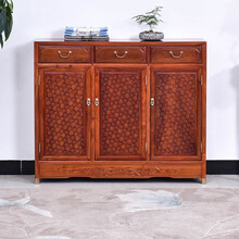 艺铭天下红木家具缅甸花梨（学名：大果紫檀）鞋柜鞋橱实木中式入门玄关柜储物柜带抽屉 长128*宽33*高106cm