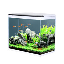 sobo松宝 鱼缸水族箱 小型客厅生态创意鱼缸 迷你玻璃桌面 金鱼缸 SA-380F触屏裸缸|38x26x40cm