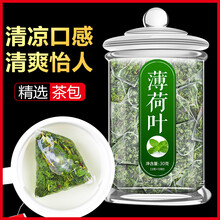 薄荷叶新鲜干薄荷茶叶散装食用泡茶泡水喝的东西特级清凉凉茶花茶 【4罐】薄荷叶