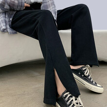 南叮雅格孕妇休闲裤大码孕妇裤春夏装时尚潮妈外穿阔腿裤200斤 黑色 M