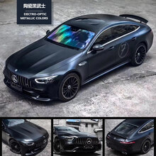 改色膜 全车贴 黑武士汽车哑光陶瓷钢琴黑膜亚光磨砂黑车身改色贴膜 陶瓷绸缎黑(1.5米*1米)