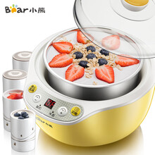 小熊（Bear） 酸奶机 家用全自动米酒机不锈钢内胆酸奶发酵菌 陶瓷4分杯 SNJ-B10K1 黄色SNJ-B10K1酸奶米酒机