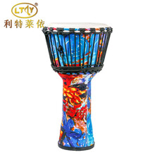 利特莱依-10英寸非洲鼓PVC轻型手鼓初学者入门 儿童鼓-蓝色油画