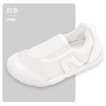 新款儿童帆布鞋女一脚蹬春秋宝宝幼儿园室内鞋小童鞋子透气布鞋男 白色 23