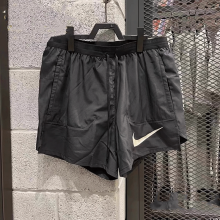 耐克（NIKE）短裤男裤子2025春季新款运动裤梭织宽松透气休闲裤健身训练五分裤 FN4001-010黑色梭织 S