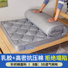 2021新款乳胶床垫软垫学生宿舍单人90cm1.2/1.5m榻榻米可定制加厚海绵垫被 乳胶床垫-玫瑰灰仙草【9cm】 80*190cm床【乳胶填充 塌陷包退】