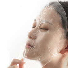 美容院一次性面膜贴纸保鲜膜塑料面膜纸透明鬼脸面膜纸颈膜贴 精品保鲜面膜贴100张