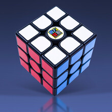 魔域文化三阶魔方魅龙m3阶磁力竞速顺滑比赛魔方儿童玩具黑色荧光贴纸MF8883