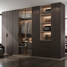 百得胜卧室衣柜现代轻奢衣帽间一体整体组合定做全屋定制家具套餐 元/套（包含10平米定制门+柜）