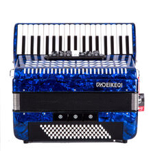 美克其成人手风琴12/96/60手风琴乐器＋礼包定制款 96贝斯蓝色