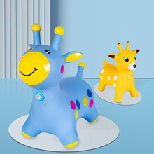 千百嘉  音乐跳跳马儿童玩具3-6岁宝宝坐骑加大号加厚版小皮马小鹿叮当充气哈哈球 小鹿叮当跳跳马（送充气泵）