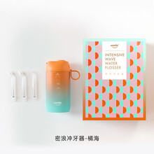 usmile冲牙器水牙线洗牙器家用便携电动口腔牙齿正畸专用密浪 橘海【共配3个喷嘴】