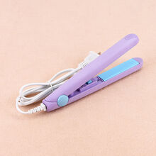 迷你电夹板女拉直发直卷两用直板夹刘海卷发棒迷小型懒人神器熨板 丁香紫 【收纳盒】