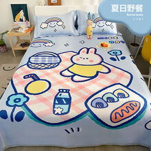 青年里隔尿垫儿大号超大婴儿防水可洗透气宝宝成人儿童防尿冰丝床单夏天 夏日野餐三件套(床单+2个枕套) 尺寸通用为230x250cm