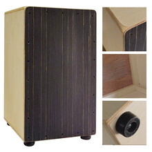 军鼓响弦木箱鼓卡宏鼓手拍乐器卡洪鼓专业坐鼓弗拉门戈鼓卡宏箱鼓 军鼓响弦 新款褐色条纹+箱鼓包