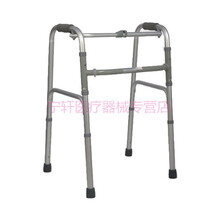 礼达康 铝合金助行器四脚老人助步器轻便折叠多功能辅助行走器拐杖 亮银色助行器