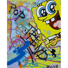 海绵宝宝装饰画生日礼物女送女孩子女生闺蜜朋友潮流艺术The wild world.061王加诺
