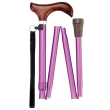 一期一会（ichigo ichie） 日本品牌 可折叠伸缩老人拐杖拐棍手杖助行器拐棍 FS-10紫色