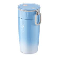 小熊（Bear）榨汁机便携充电式家用迷你电动果汁杯多功能料理机随身杯小型辅食米糊LLJ-E04C1 蓝色