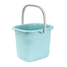 水桶塑料加厚长方形手提储家用拖把泡脚桶塑料桶方桶洗衣桶 蓝色  11L   1个装