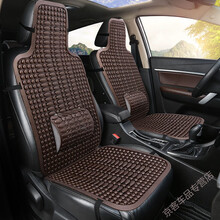 冰丝汽车卡车坐垫夏季凉垫货车四季通用 汽车坐垫塑料车垫夏季透气麻将块凉席座垫套冰丝单座套客车货车用 新款腰靠咖啡色(单座的标价)