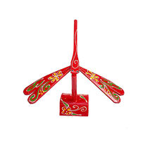 平衡竹蜻蜓悬浮创意竹制手工艺装饰DY玩具儿童礼品不倒翁平衡鸟 红蜻蜓