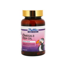 国际	
海雀puffin欧米伽 DHA EPA 鱼油软胶囊平衡尿酸膳食1000mg 60粒/瓶
