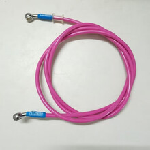 粉色油管电动车碟刹油管小牛N1s电摩改装前后刹车油管摩托车通用 粉色后油管220