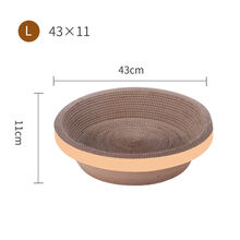 猫抓板磨爪器猫爪板瓦楞纸猫抓垫猫咪玩具磨抓板猫窝玩具猫咪用品 工厂 圆形大号 收藏送猫薄荷