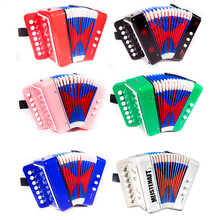 男孩女孩儿童小手风琴初学者音乐玩具乐器-岁入门生日礼物早教 红色 套餐1