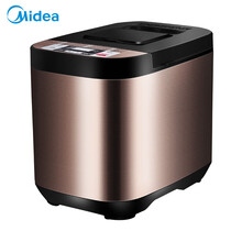 美的（Midea）面包机家用全自动智能多功能和面机早餐烤面包机 自动撒酵母果料 仿土窑设计 〖咖啡棕〗
