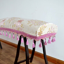 古筝罩防尘琴罩新古典盖布遮盖琴套防尘布罩子文艺典雅配件通用款 雕花金珠-紫色(165cm长度 古筝罩)-清洁刷