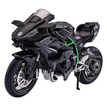翊玄玩具川崎摩托车仿真模型H2R忍者合金机车汽车儿童玩具车静态摆件车模 