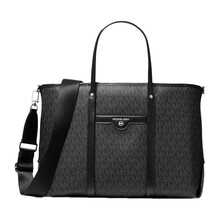 迈克·科尔斯 MICHAEL KORS MK女包 SS21春夏 专柜款 Beck中号老花托特包单肩包手提包 30H0SKNT2B BLACK