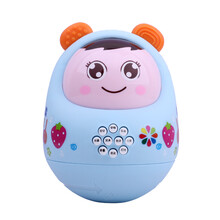 费雪（Fisher-Price）软积木不倒翁婴幼儿男女孩1宝宝3-6-9个月大号儿童早教音乐故事 【软耳朵蓝】自备电池