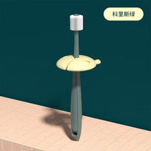 淘气宝贝 婴儿牙刷1-2-3-6-12岁儿童牙刷可拆洗360度软毛幼儿牙齿清洁 科里斯绿