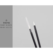 带盖帽100支一次性眼线刷便携唇线棒遮瑕笔口红小刷子睫毛刷眉梳 白色100支(袋装) 一次性眼线刷 尼龙/塑料