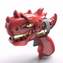 腕带手腕式小水枪王者同款后裔兰陵王玩具儿童全自动网红款喷水枪 恐龙灯光音乐枪单个装 (颜色随机) 标准配置