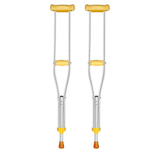 铝合金 不锈钢腋下拐杖儿童可调节加厚双拐助行器 铝合金小号一对【建议身高130-150】
